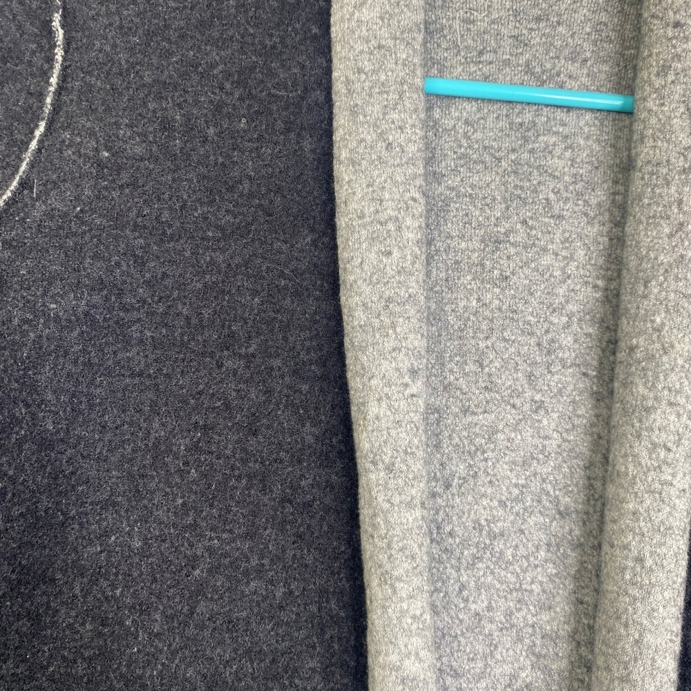 Eileen Fisher Merino Wool Cashmere Blend Open Front Cardigan Gray Charcoal M - Picture 5 of 10